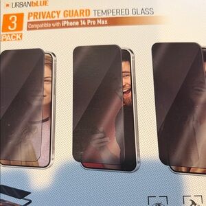 Privacy Guard Tempered Glass for iPhone 14 Pro Max - Black